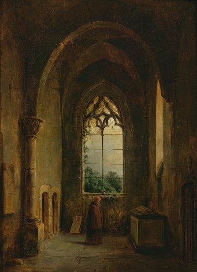 Interior of a Cloister by Louis Jacques Mande Daguerre